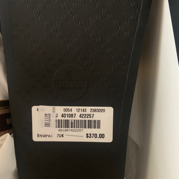 100% AUTHENTIC GUCCI SLIDES GOLD/BROWN SIZE UK 7 - Picture 3 of 5